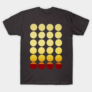 Warm Yellow Polka Dots Graphic Design Minimalist Endless Pattern T-Shirt